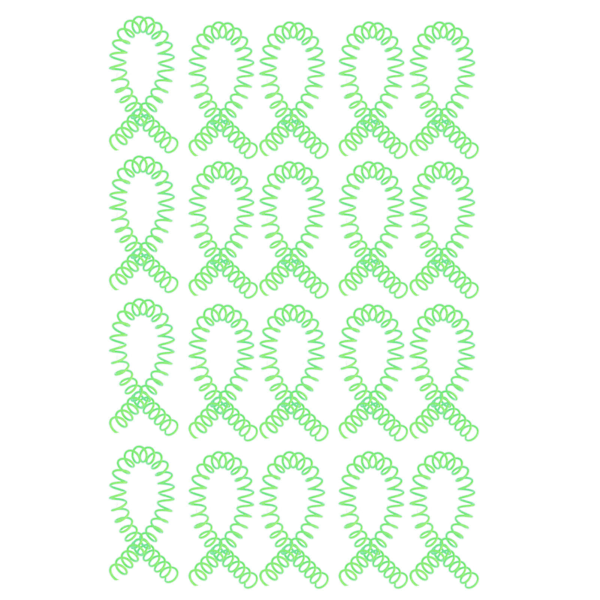 20 st spiralbindningsspolar 30 ark ABS plast spiralbindningsryggar för pappersvaror Work Green