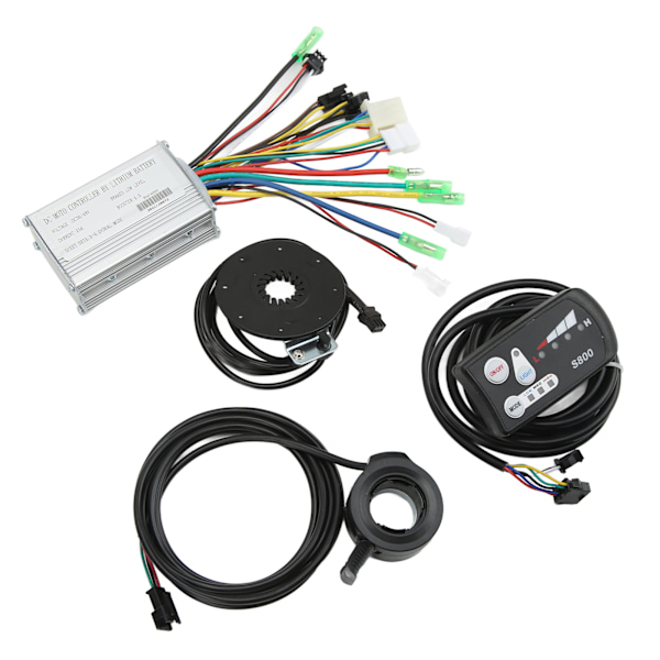 Elcykel 15A Controller 36V 48V Common Speed ​​Controller med LED S800 Display Panel för 250W 350W motor