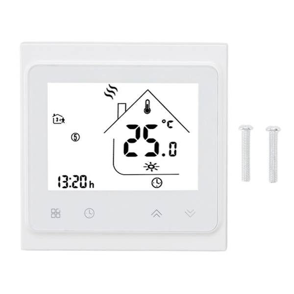 BHT 002GC Varmeovn Programmerbar termostat Digital berøringsskjermtermostat med stor LCD-skjerm Passiv utgang temperaturregulator 95‑240V