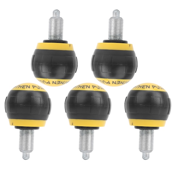 5 kpl 50x45 mm Fitness Pop Pull Pin -nuppi Irrotus Synteettinen pahvi Kahva Kuntoilu varaosat M16 Musta ja keltainen