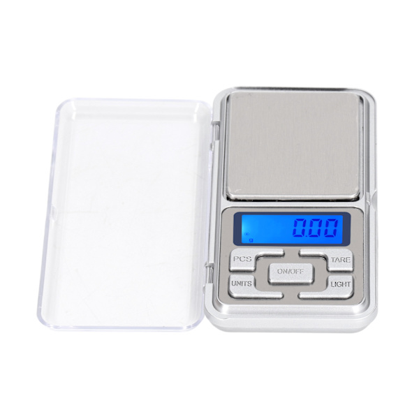Mini elektronisk våg med hög precision multifunktionell fickvåg med LCD-skärm för matsmycken 200 g 0,01 g