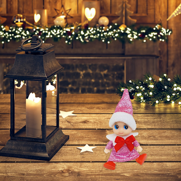 4 st Julbebis Tomtedocka Jul Tiny Elf Doll Jul Mini Elf Baby Doll Leksaker Baby tomtedockor Leksak för barn Julklapp