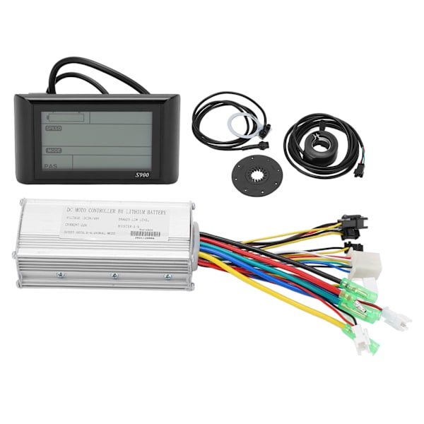 Sähköpyörän ohjauspaketti 22A Common Controller 36V 48V LCD S900 -paneelilla 500W moottorille