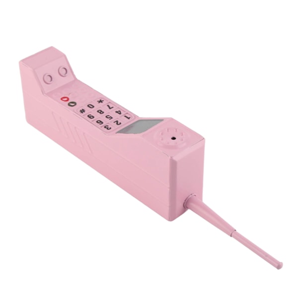 Retro mobiltelefonprydnad Järnmaterial Levande Lätt Bärbar Dekorativ Färgfast Vintage Mobilmodell Rosa