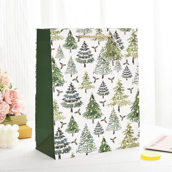 Kullattu joululahjapussi paperikassi, sarjakuva joululahjakassi lahjakassi Christmas tree 18*23*10cm