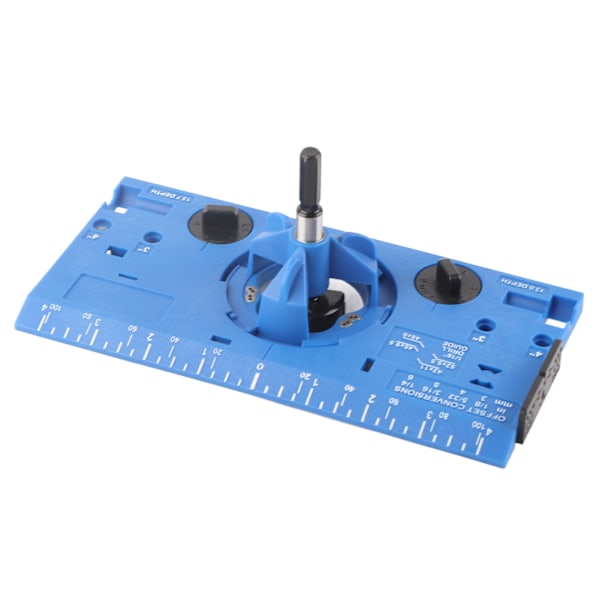 35 mm Saranojan Porain Jig Puutyö Saranojan Reikien Porauksen Ohjainpaikannin Jyrsinnällä ja 1/16in Terällä Sininen