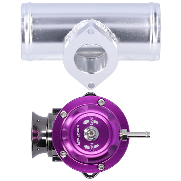 Aluminium Billet Turbo Blow Off Ventil 2,5-tums flänsrör TypRS Universal SDDBOVGRSBL FPG250 (lila)