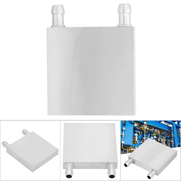Vannkjøleblokk i aluminium Vannblokkkjøler CPU Vannkjølehode Flat avløpsvann (#1)