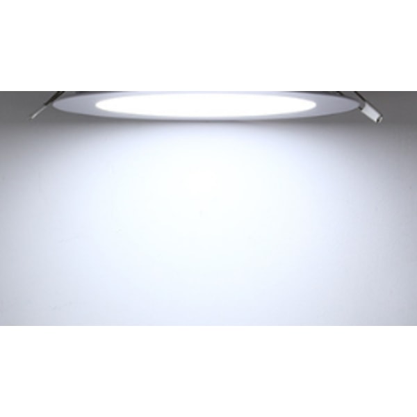 6 inomhusdownlights, LED-panel, 12W smal rund LED-taklampa