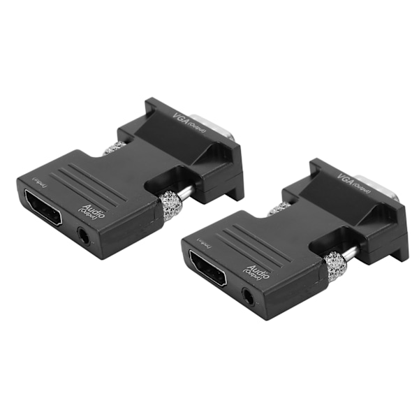 2st 1080P För HDMI till VGA-omvandlare med Videokonverterare Datorkabeladaptrar