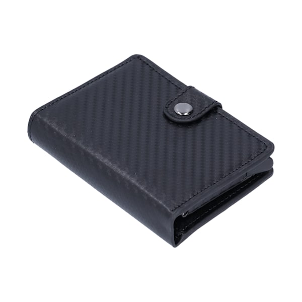 Kreditkortshållare Plånbok Bärbart visitkortsfodral Stöldskyddsväska för män för RFID (Black Carbon Fiber X68#)