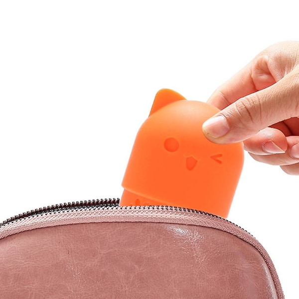 Silikone Makeup Svamp Rejsebeskyttende Plastic Beauty Blender Holder Orange
