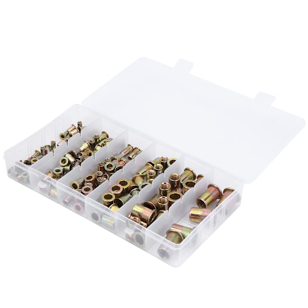 150 stk Zinklegering Nitmutter Indsatsmutter Sæt M3 M4 M5 M6 M8 M10 Hardware Tilbehør
