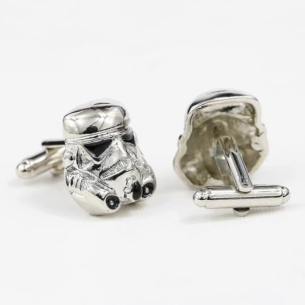 Star Wars Stormtrooper Mansjettknapper i sølv sinklegering + gavepose_xush