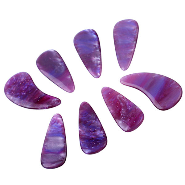 8st Guzheng Finger Picks Silikon Polymer Delikat Smidigt Utseende Elastisk Professionell Guzheng Nagelskydd Vintergatan Färg