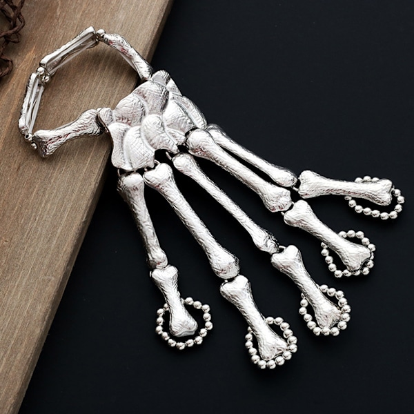 Halloween-sormuskelett Gothic Skeleton Bone Hand Sormuskelett Juhlat Koriste