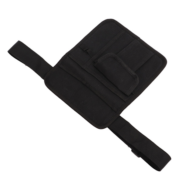 Midjeväsk Adjustable Längd Multifunktionell Bärbar Svart Canvas Midjeväska för Restaurangbeställning Hårtrimning Arbete