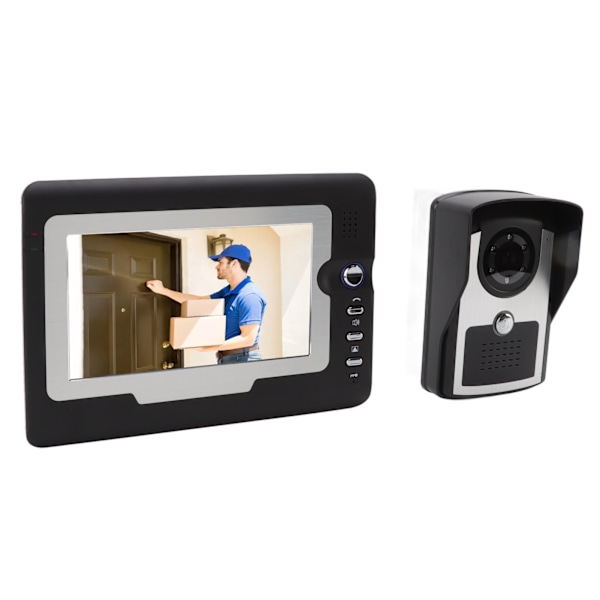 Smart HD Video Intercom dörrklocka Hem Elektronisk intercom dörrklocka med 12 klockor TFT LCD-skärm 100V‑240V US-kontakt