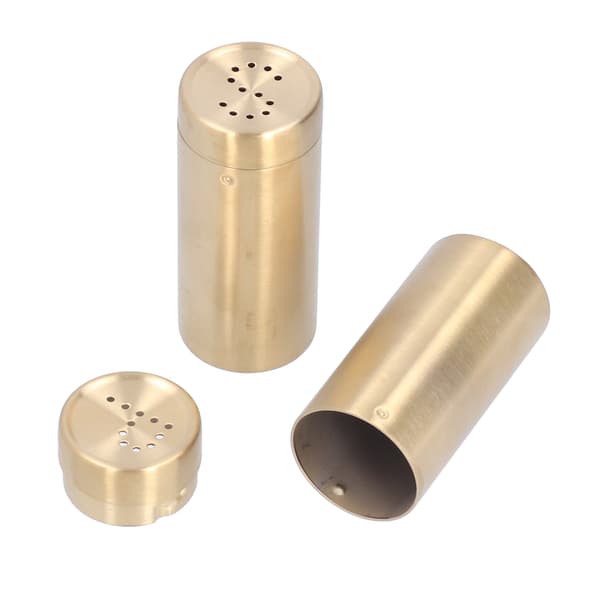 2st Kryddburk Rostfritt stål Kryddflaska Salt och peppar Shaker Kitchen ToolGolden