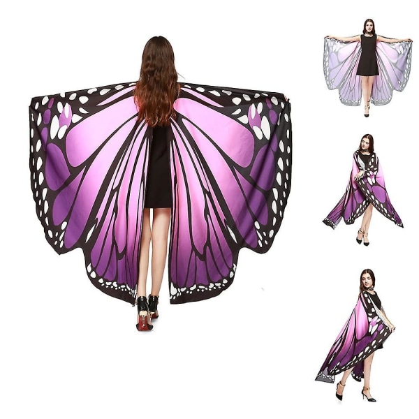 Butterfly Wings, Naiset Aikuisten siivet Huivi Butterfly Wings Viitta Viitta Värikäs Fairy Ladies Pixie Asusteet