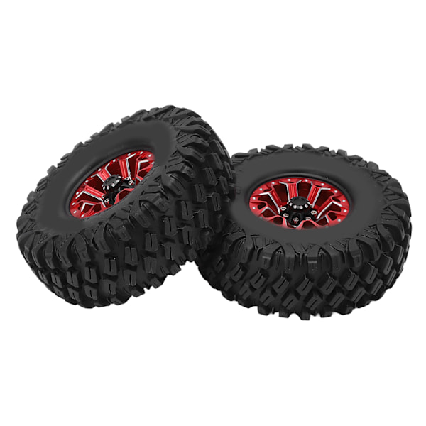 2 st/set 1,9 tum RC-bil Hjulfälg Däck Set för AXIAL SCX10 1/10 Crawler Bil Uppgraderingar Delar Röd