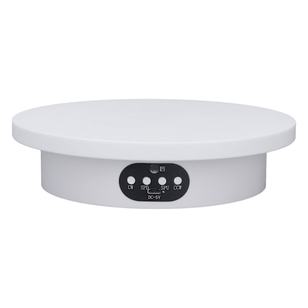 Dreieskive Display Stand 20 cm USB ELLER Batteridrevet Justerbar Hastighet 360 Grader Dreieskive Stand med Fjernkontroll