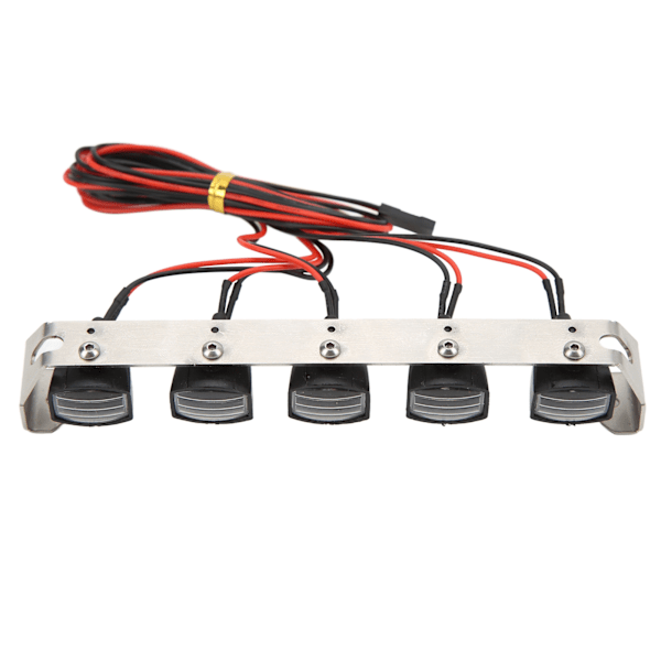 RC Taklampe LED Lys Firkantet Taklampe DIY Frontlys for SCX10 1/10 RC Bil Crawler 5 Lys