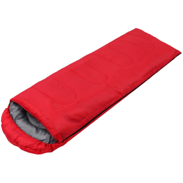 Leger camping sovepose 4 sæsoner varm kuvert vandre sovepose til udendørs vandreture, model: rød