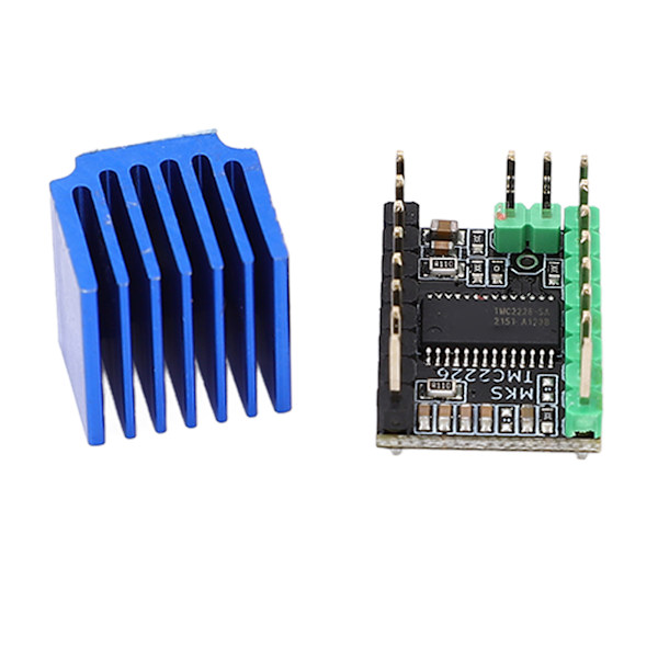 Trinmotor Driver TMC2226 256 Mikrostep Lav Støj med Køleplade 3D-Printer Tilbehør