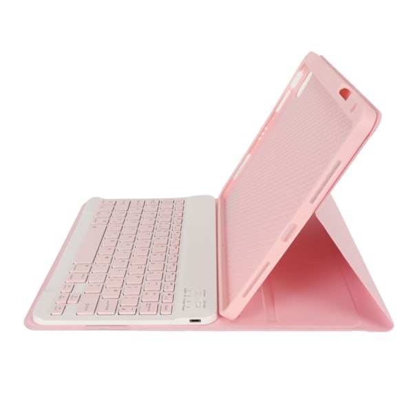 Tabletin näppäimistö UK-asettelu 10 metriä Bluetooth-yhteys Suojaava kotelo Langaton näppäimistö IOS Tablet Air 4/5 10.9 tuumaa Vaaleanpunainen