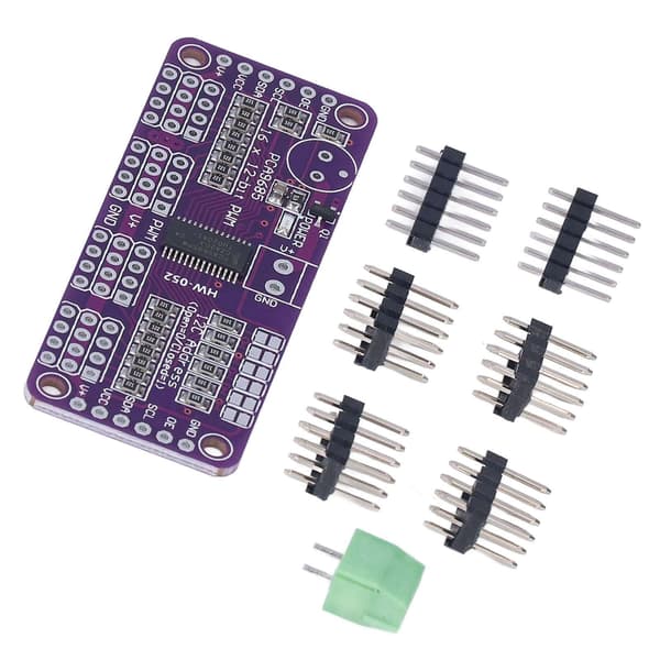 Servomotor Driver PWM-kontrolmodul 16-kanals 12-bitars IIC PCA9685-controller Kompatibel med DIY
