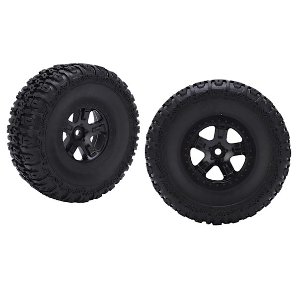 2 stk. hjulfælg og dæksæt til Traxxas Slash 1/10 RC Short Course Lastbildæk Opgraderingsdele Sort