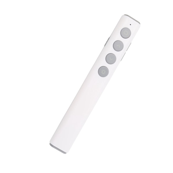 Esitystikku 30m Kantama RF 2.4GHz Plug and Play Langaton Esittelijän Kaukosäädin Keynotelle PPT:lle Valkoinen