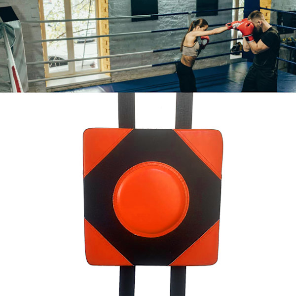 Väggmonterad Boxningskudde Justerbar Höjd Tjock Väggmonterad Punching Pad för Män Kvinnor Hem Orange