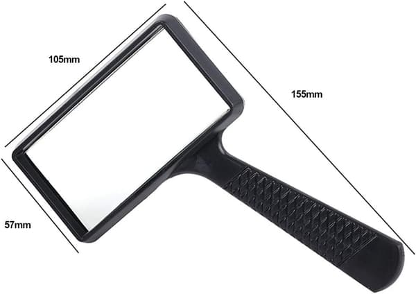 10x förstoringsglas, bärbart, förstoringsglas i glas, fickspegel för identifiering av rektangulära smycken