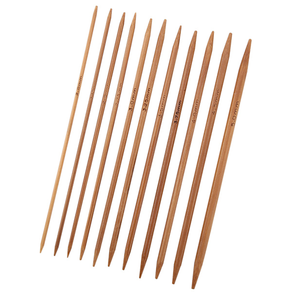 Set med 11 stickor i bambu Set 11 storlekar (5,1 tum/13 cm)
