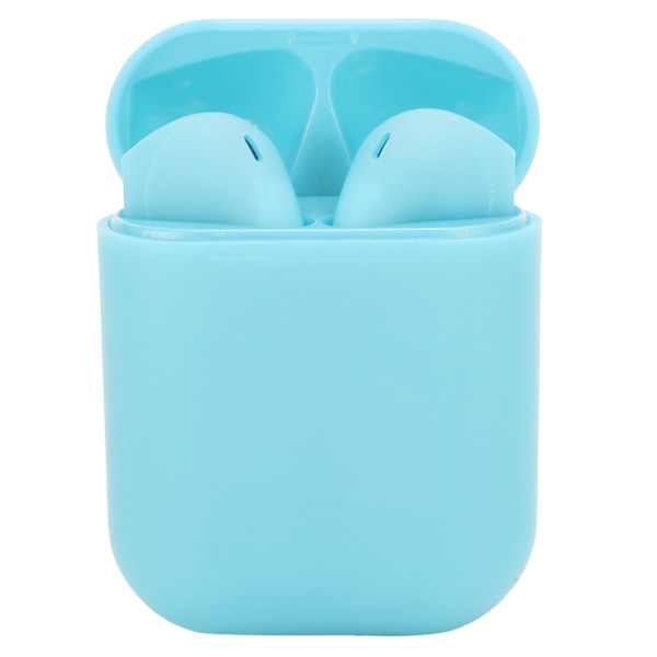 TWS Bluetooth 5.0 langattomat nappikuulokkeet kosketusohjauksella, kuulokemikrofoni latauskotelolla, vaaleansininen