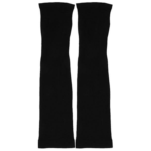 Summer Sun Protection Oversleeves Ice Silk Sleeves til udendørs sport med fingeråbning til UnisexBlack