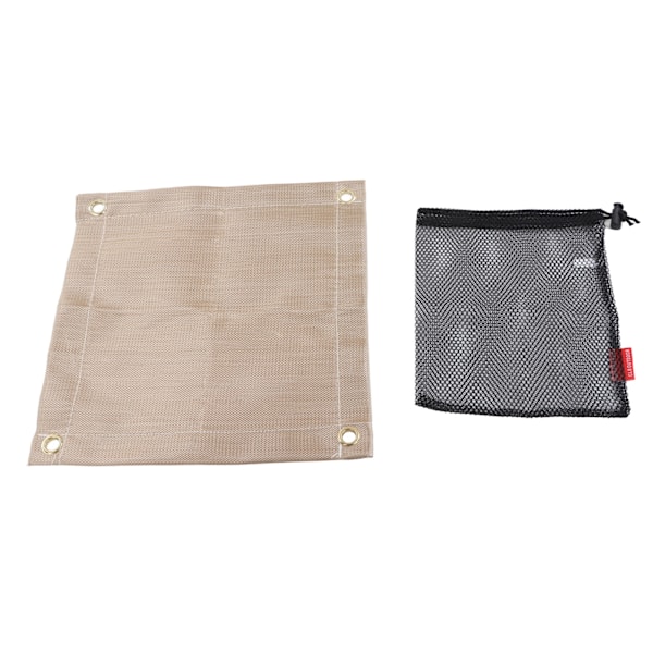 Brannsikker matte Glassfiber Høy temperaturbestandig peismatte Utendørstilbehør for grilling camping piknik mini 30x30cm/11,81x11,81in