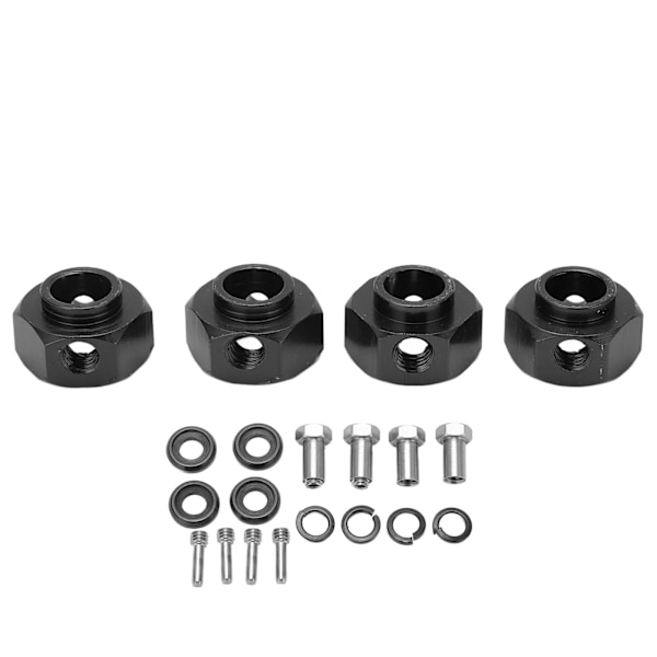 RC Hex Hjulnavadapter Navbreddningskontakt för Traxxas 1/10 RC Crawlerbil Fordon Svart 6mm
