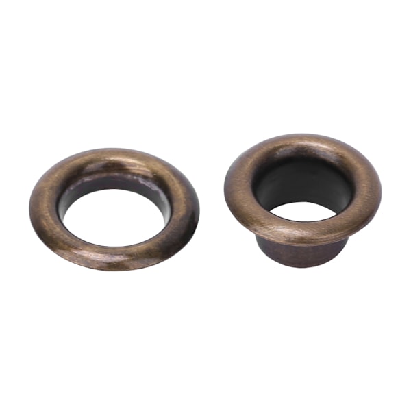 100 STK 6 mm messing dobbeltsidet øje hul nitte til tøjtaske / bælte / sko (bronze)