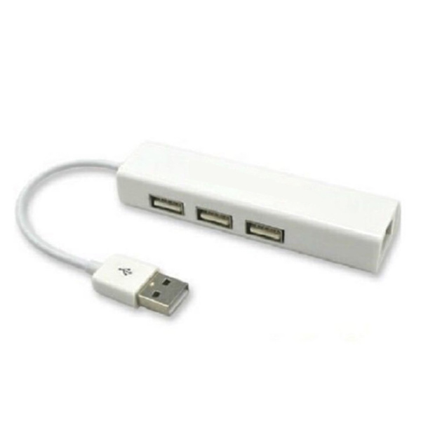 USB till RJ45 Hub 480 Mbps Höghastighets PVC Koppar Mycket kompatibel USB till Ethernet-adapter för telefondator