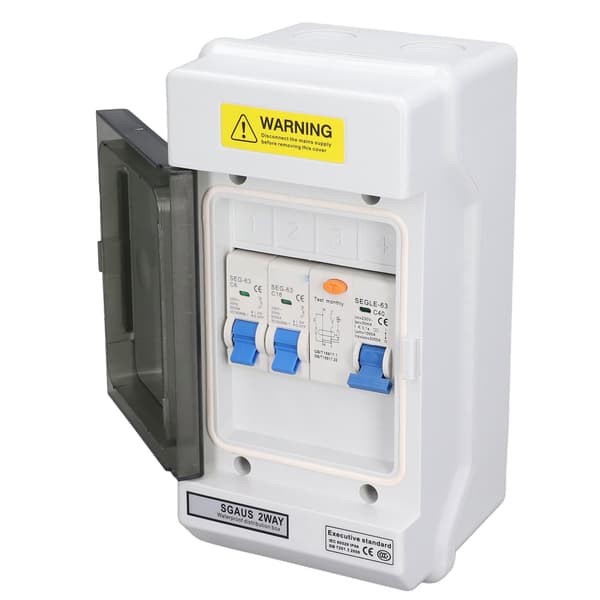 2-vejs afbryder IP66 Mini Lækageafbrydere 40A 30mA RCD+2MCB(6A+16A) 230V AU