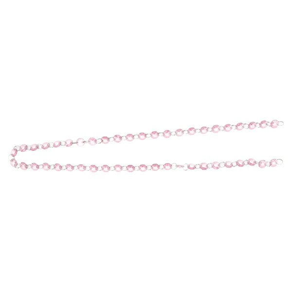 5 stk Akryl Krystallgirlander Sterk tilkobling Elegant multifunksjonell krystallperlegirlander for bryllupslysekroner Rosa