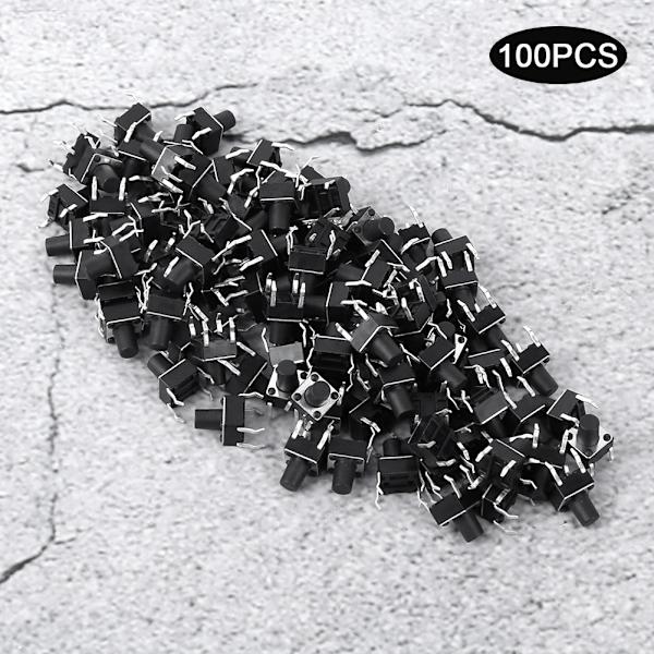 【NX】100 st Momentary Taktil Push Button Switch Mini Micro Tact Switch Tillbehör 6 x 8 mm