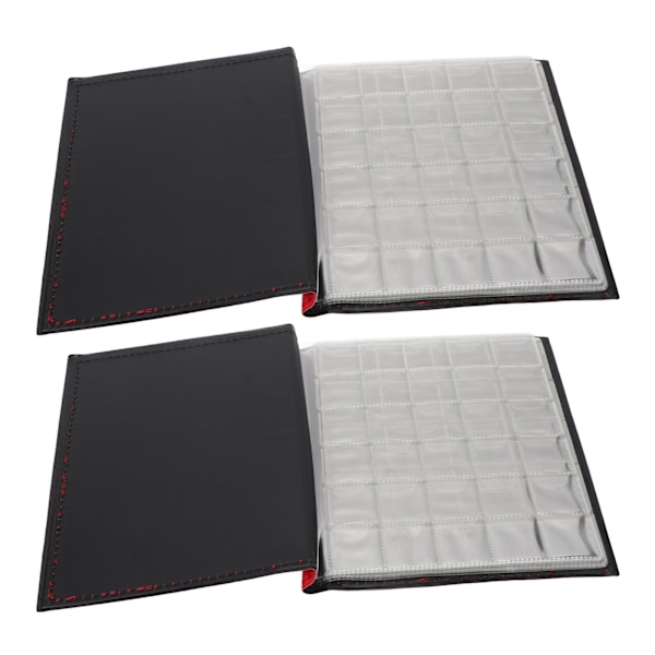 2 stk. Myntsamlingsbok for samlere, 250 lommer, dobbeltsidig, transparent, vanntett myntsamlingsholder for mynter