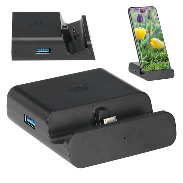 HDMI Video Converter Adapter för Switch/Lite Bärbar TV Adapter Mini Laddningsdocka Stand