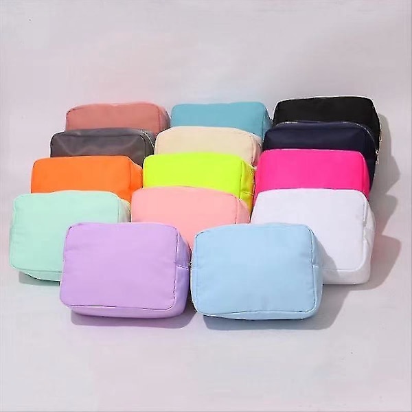 Personlig Kosmetik Taske i Nylon til Sommer med Bogstav-Patches