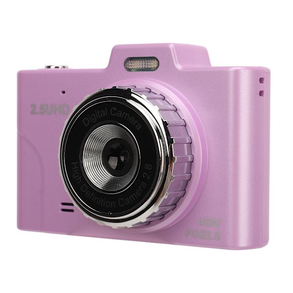 48MP HD-kamera 2,8 tuuman IPS-näyttö, silmille ystävällinen, kannettava digikamera, lasten digitaalinen CCD-kamera, violetti