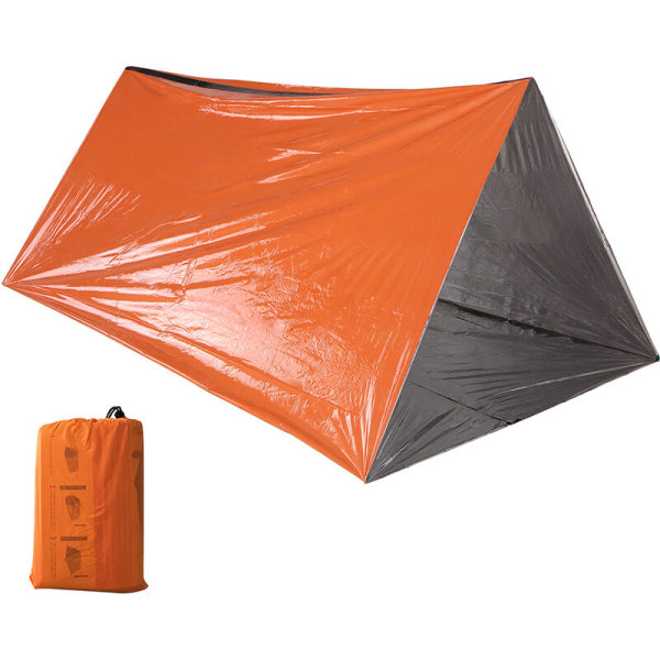 Orange Shelter Rescue Survival Tube Rescue Telt Campingtelt Sovepose av aluminiumsfolie, modell: oransje